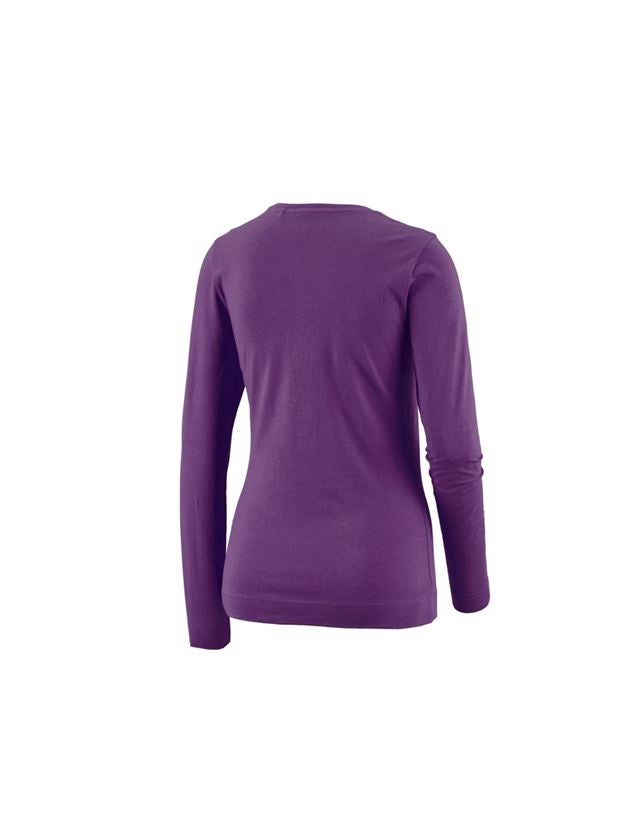Trička | Svetry | Košile: e.s. triko s dlouhým rukávem cotton stretch,dámské + fialová 1