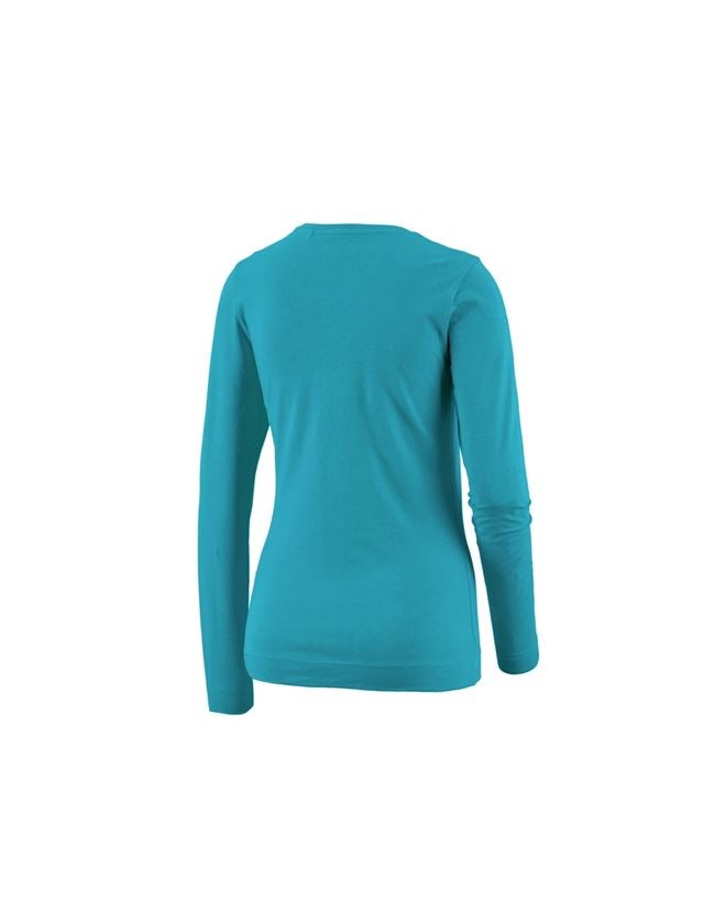 Trička | Svetry | Košile: e.s. triko s dlouhým rukávem cotton stretch,dámské + oceán 1
