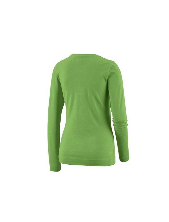Zahradní / Lesnictví a Zemědělství: e.s. triko s dlouhým rukávem cotton stretch,dámské + mořská zelená 3