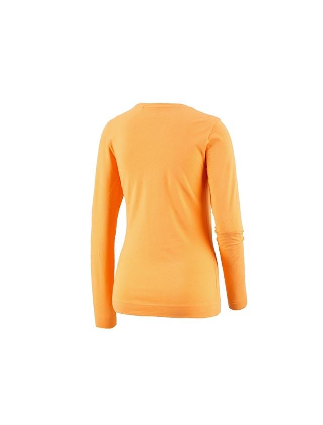 Trička | Svetry | Košile: e.s. triko s dlouhým rukávem cotton stretch,dámské + světle oranžová 1