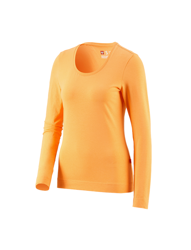 Témata: e.s. triko s dlouhým rukávem cotton stretch,dámské + světle oranžová