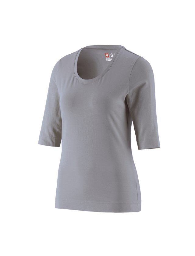 Trička | Svetry | Košile: e.s. Tričko s 3/4 rukávy cotton stretch, dámské + platinová