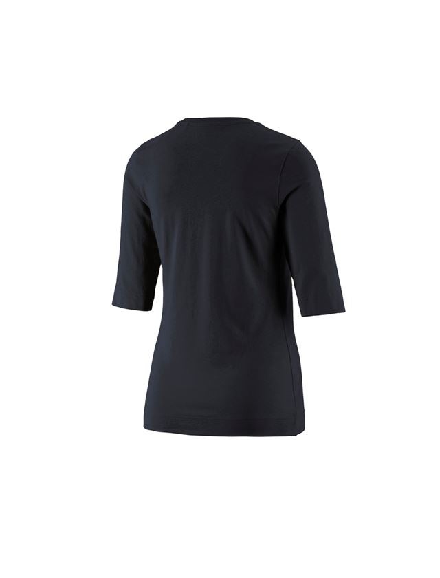 Trička | Svetry | Košile: e.s. Tričko s 3/4 rukávy cotton stretch, dámské + černá 2