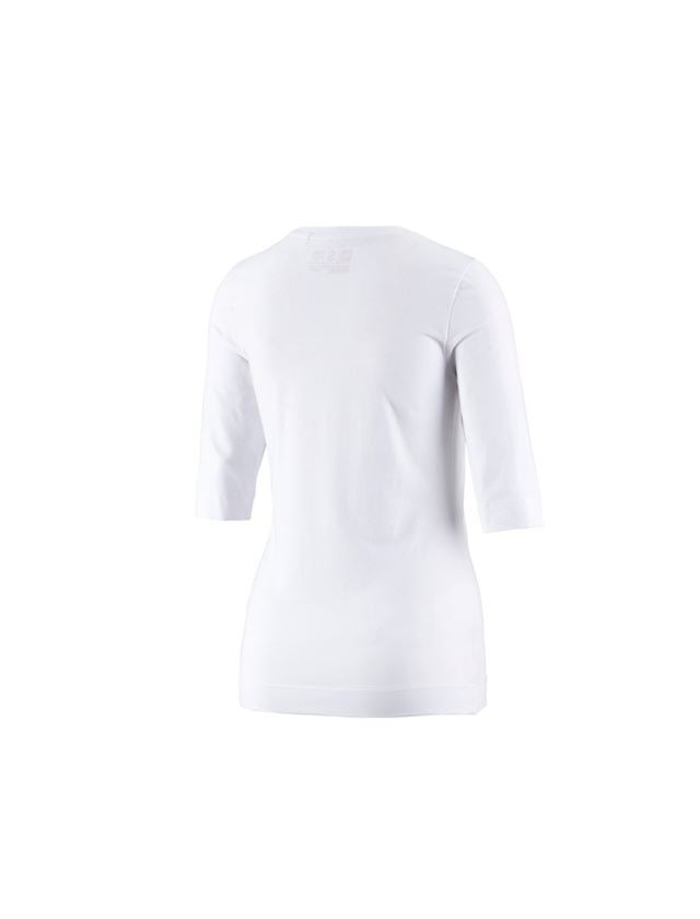 Trička | Svetry | Košile: e.s. Tričko s 3/4 rukávy cotton stretch, dámské + bílá 1