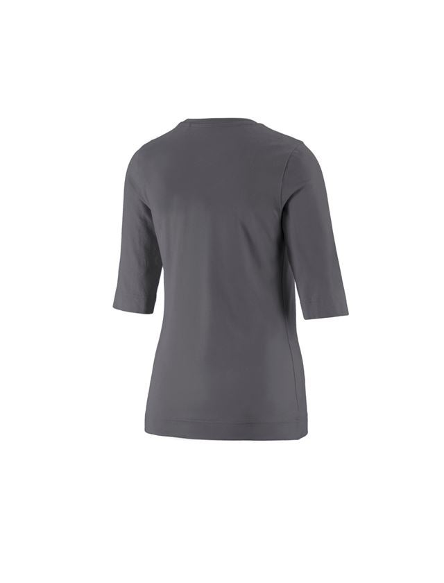Trička | Svetry | Košile: e.s. Tričko s 3/4 rukávy cotton stretch, dámské + antracit 1