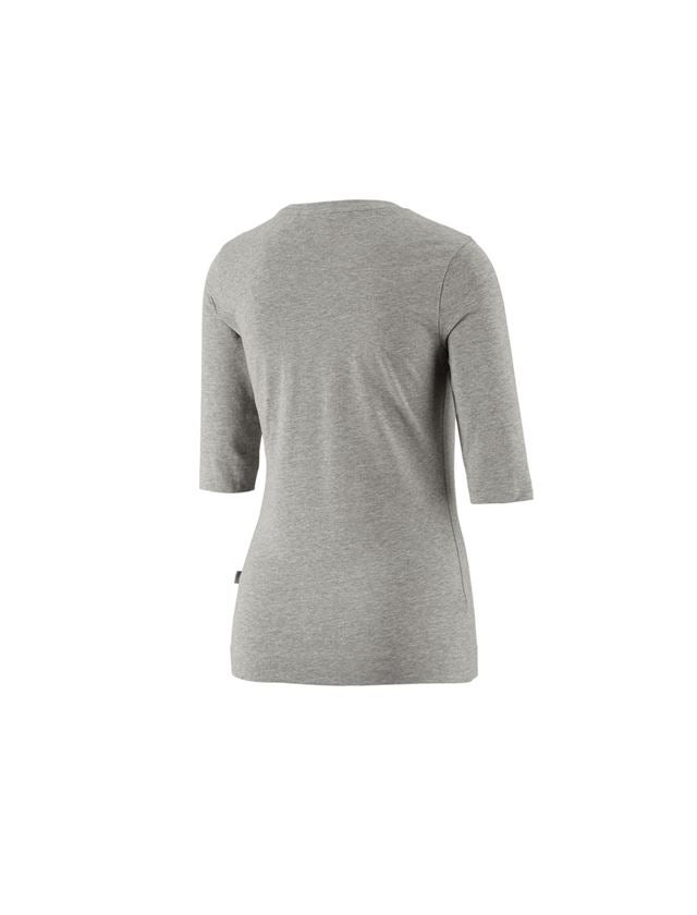 Trička | Svetry | Košile: e.s. Tričko s 3/4 rukávy cotton stretch, dámské + šedý melír 1