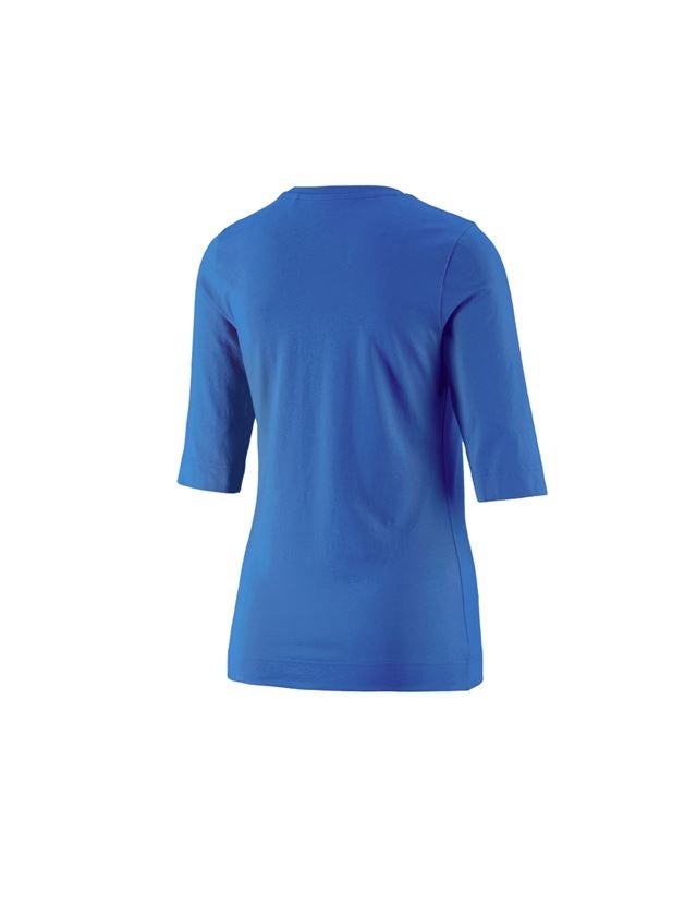 Trička | Svetry | Košile: e.s. Tričko s 3/4 rukávy cotton stretch, dámské + enciánově modrá 3