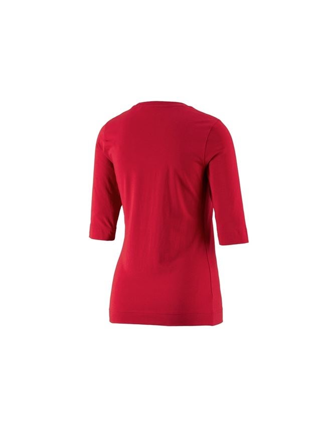 Trička | Svetry | Košile: e.s. Tričko s 3/4 rukávy cotton stretch, dámské + ohnivě červená 1