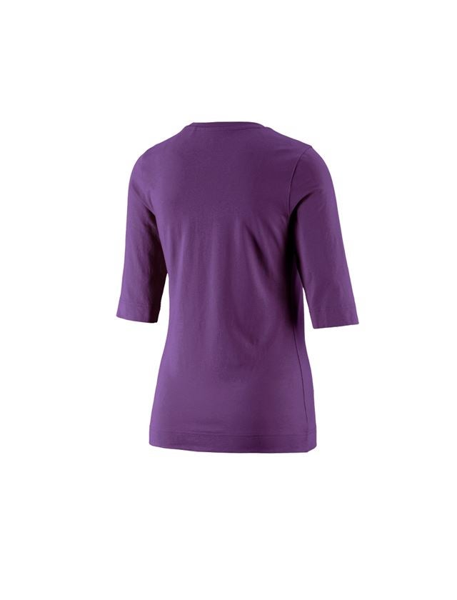 Trička | Svetry | Košile: e.s. Tričko s 3/4 rukávy cotton stretch, dámské + fialová 1