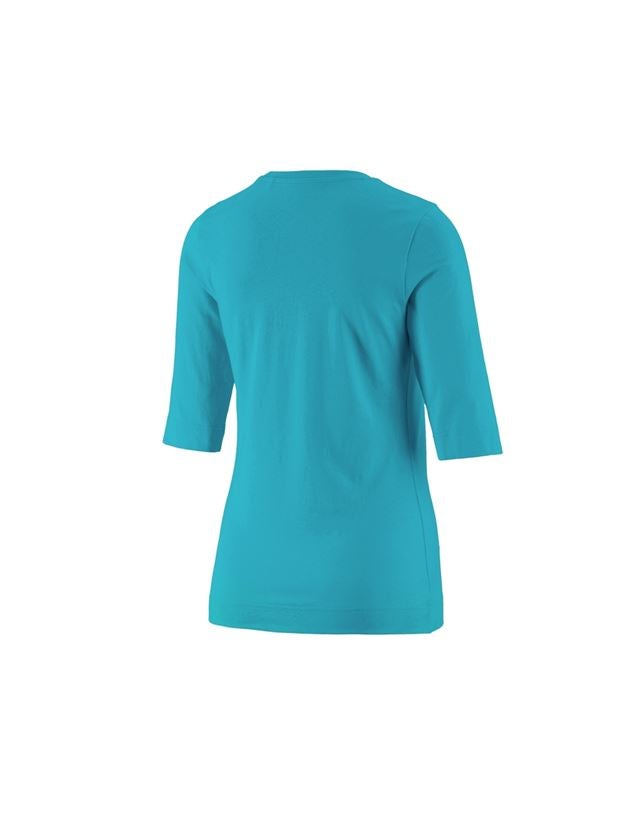 Trička | Svetry | Košile: e.s. Tričko s 3/4 rukávy cotton stretch, dámské + oceán 1