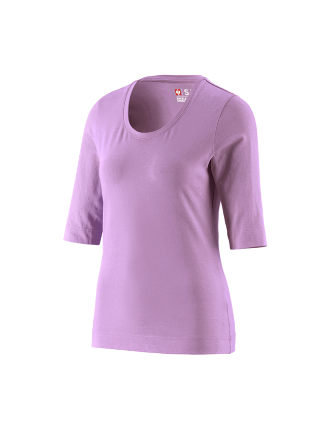 Trička | Svetry | Košile: e.s. Tričko s 3/4 rukávy cotton stretch, dámské + levandulová