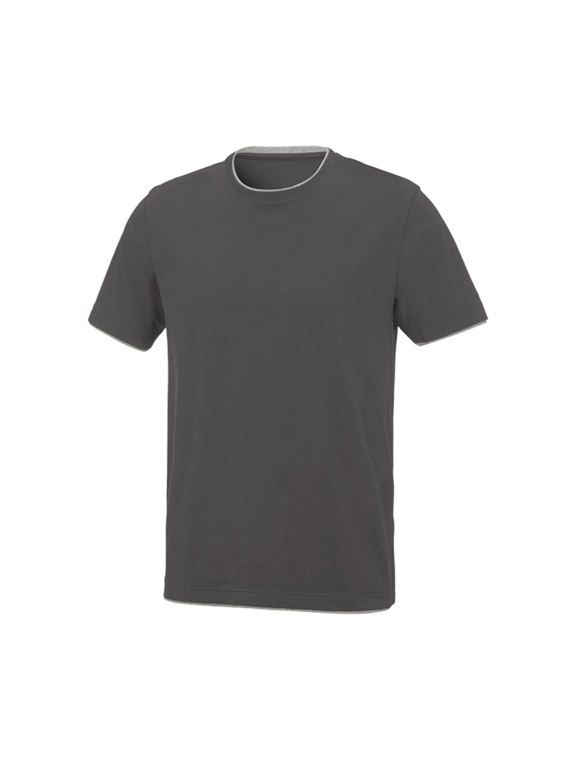 Trička, svetry & košile: e.s. Tričko cotton stretch Layer + antracit/platinová