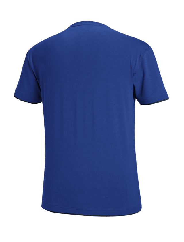 Trička, svetry & košile: e.s. Tričko cotton stretch Layer + modrá chrpa/černá 3