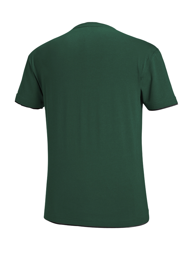 Trička, svetry & košile: e.s. Tričko cotton stretch Layer + zelená/černá 3