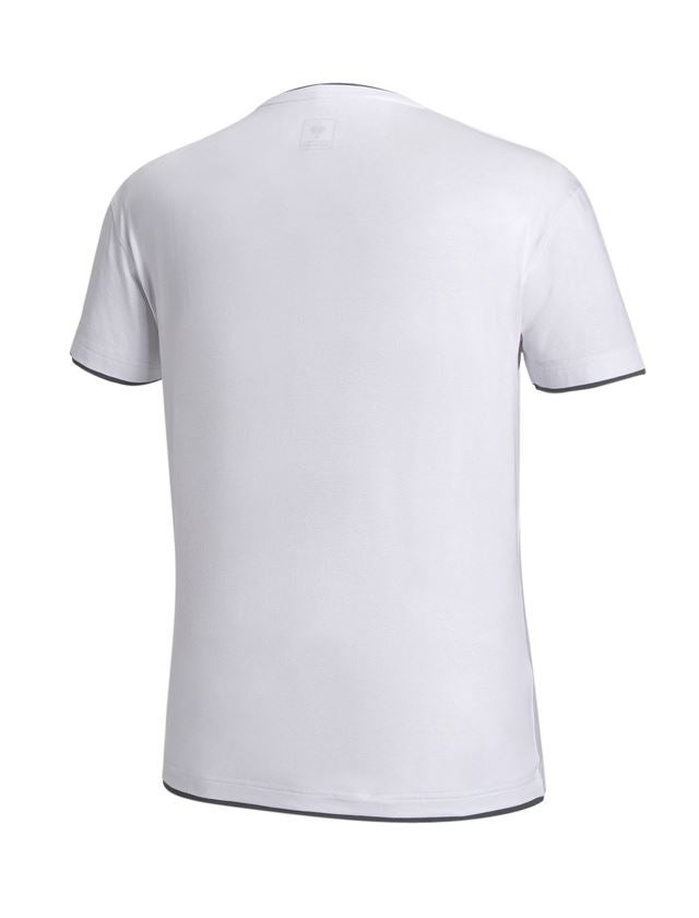 Trička, svetry & košile: e.s. Tričko cotton stretch Layer + bílá/šedá 2