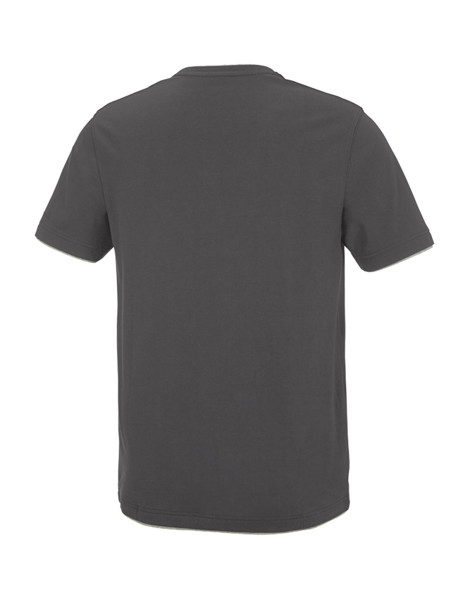 Trička, svetry & košile: e.s. Tričko cotton stretch Layer + antracit/platinová 1