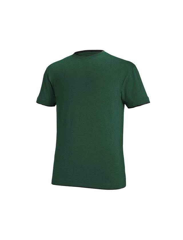 Trička, svetry & košile: e.s. Tričko cotton stretch Layer + zelená/černá 2