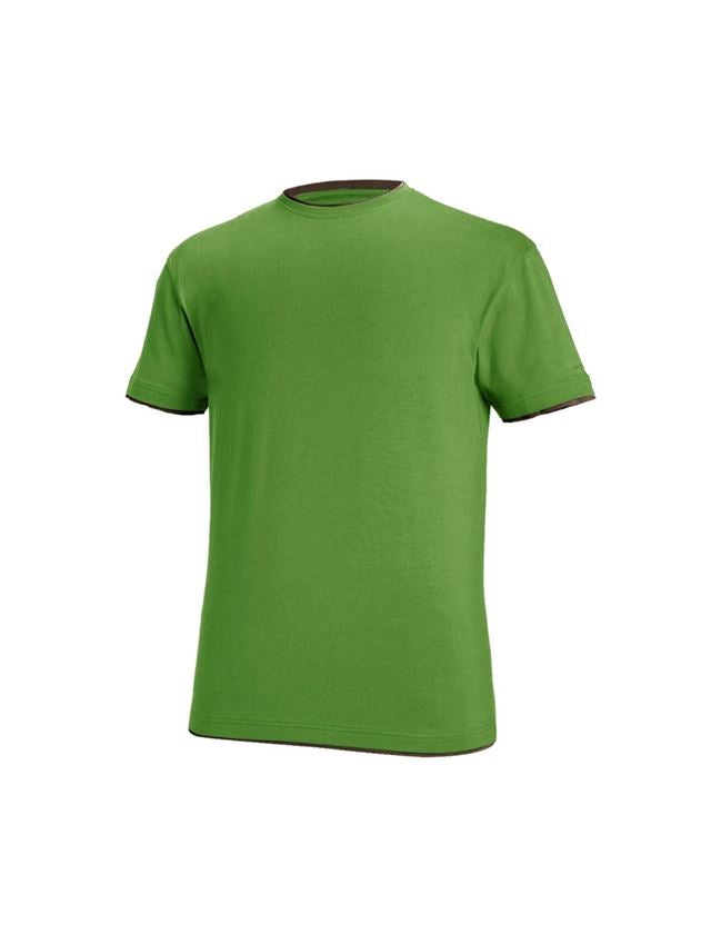 Truhlář / Stolař: e.s. Tričko cotton stretch Layer + mořská zelená/kaštan 2