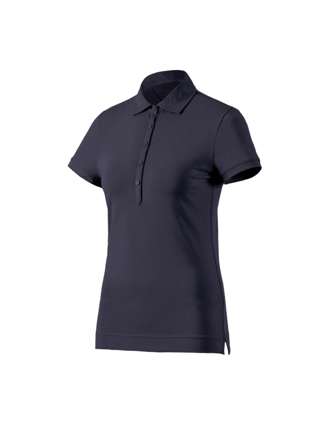Trička | Svetry | Košile: e.s. Polo-Tričko cotton stretch, dámské + tmavomodrá