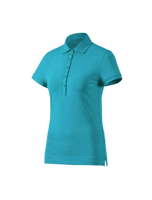 Trička | Svetry | Košile: e.s. Polo-Tričko cotton stretch, dámské + oceán