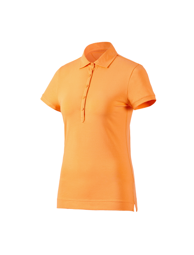 Témata: e.s. Polo-Tričko cotton stretch, dámské + světle oranžová
