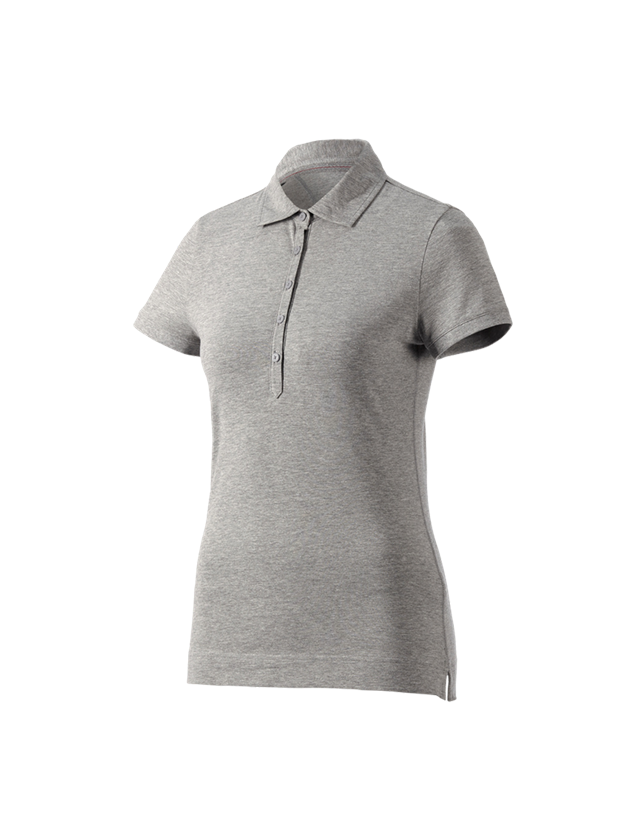Témata: e.s. Polo-Tričko cotton stretch, dámské + šedý melír