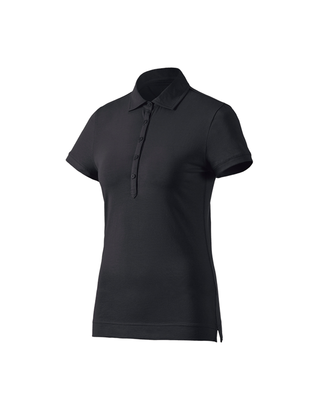 Trička | Svetry | Košile: e.s. Polo-Tričko cotton stretch, dámské + černá