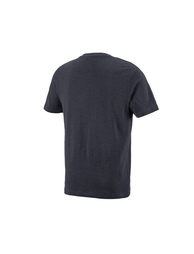 Trička, svetry & košile: e.s. Tričko cotton slub V-Neck + safír 1