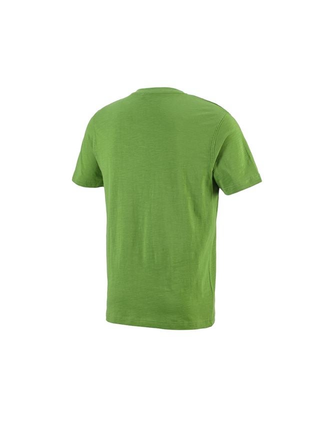 Trička, svetry & košile: e.s. Tričko cotton slub V-Neck + mořská zelená 1