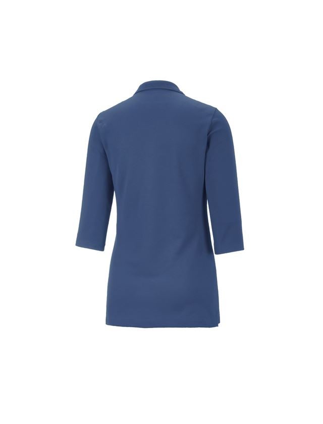 Trička | Svetry | Košile: e.s. Pique-Polo 3/4-rukávy cotton stretch, dámské + kobalt 1