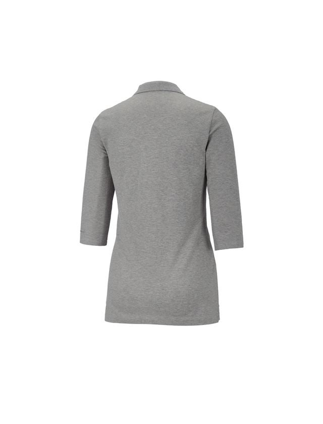 Trička | Svetry | Košile: e.s. Pique-Polo 3/4-rukávy cotton stretch, dámské + šedý melír 1