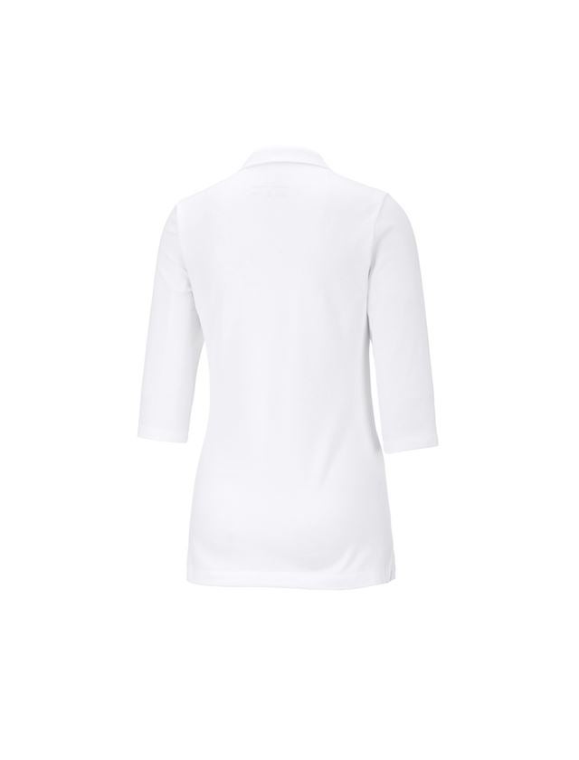 Trička | Svetry | Košile: e.s. Pique-Polo 3/4-rukávy cotton stretch, dámské + bílá 1