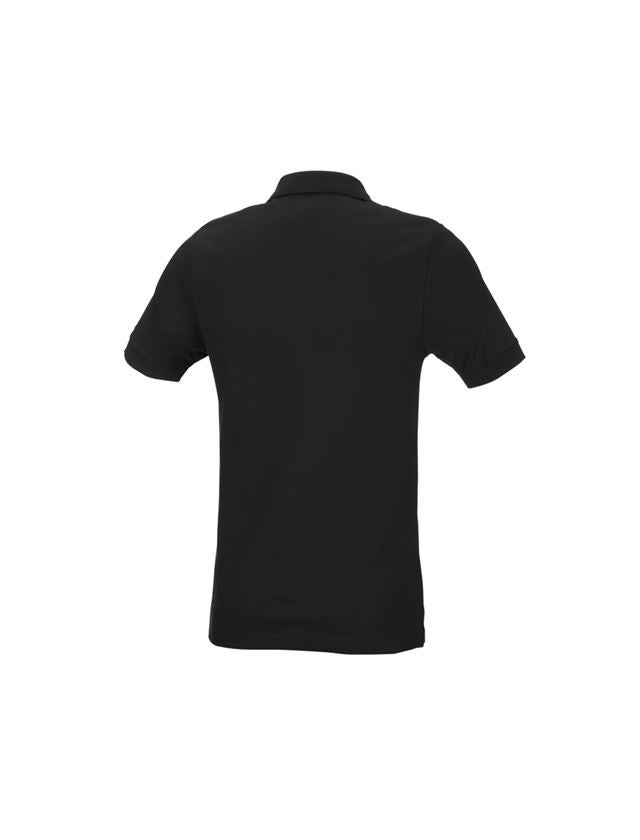 Trička, svetry & košile: e.s. Pique-Polo cotton stretch, slim fit + černá 2