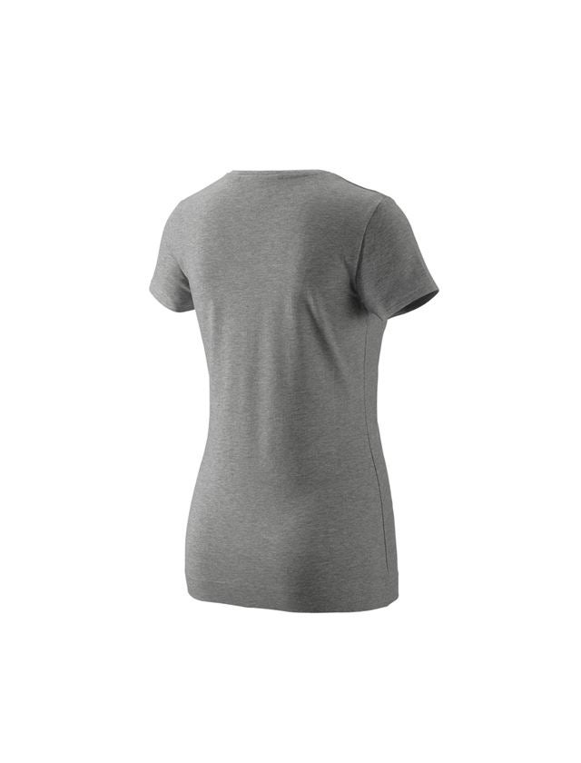 Trička | Svetry | Košile: e.s. Tričko 1908, dámské + šedý melír/bílá 1