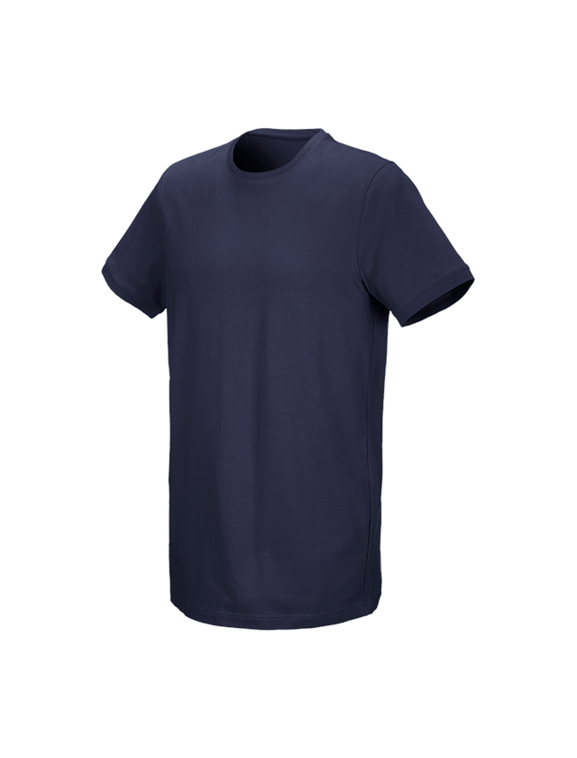Trička, svetry & košile: e.s. Tričko cotton stretch, long fit + tmavomodrá 1