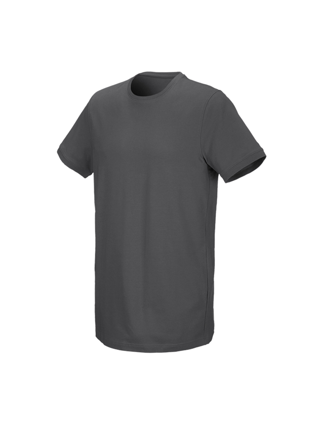 Trička, svetry & košile: e.s. Tričko cotton stretch, long fit + antracit 1