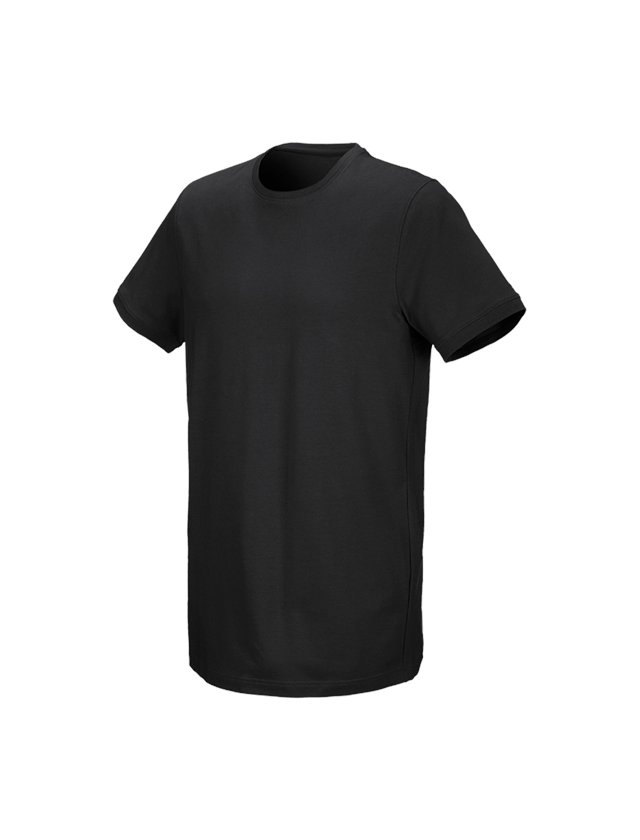 Trička, svetry & košile: e.s. Tričko cotton stretch, long fit + černá 1