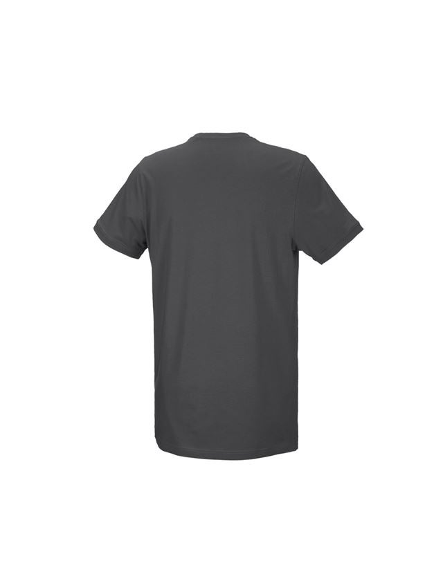 Trička, svetry & košile: e.s. Tričko cotton stretch, long fit + antracit 2