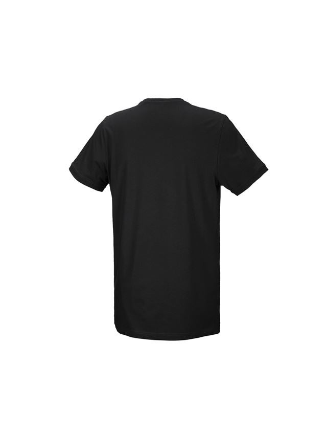 Trička, svetry & košile: e.s. Tričko cotton stretch, long fit + černá 2