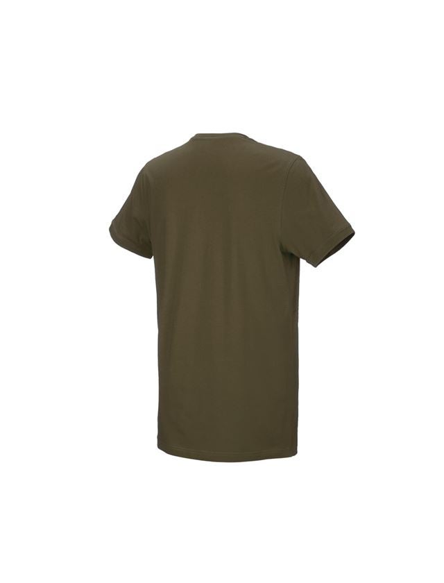 Trička, svetry & košile: e.s. Tričko cotton stretch, long fit + bahnitá zelená 2