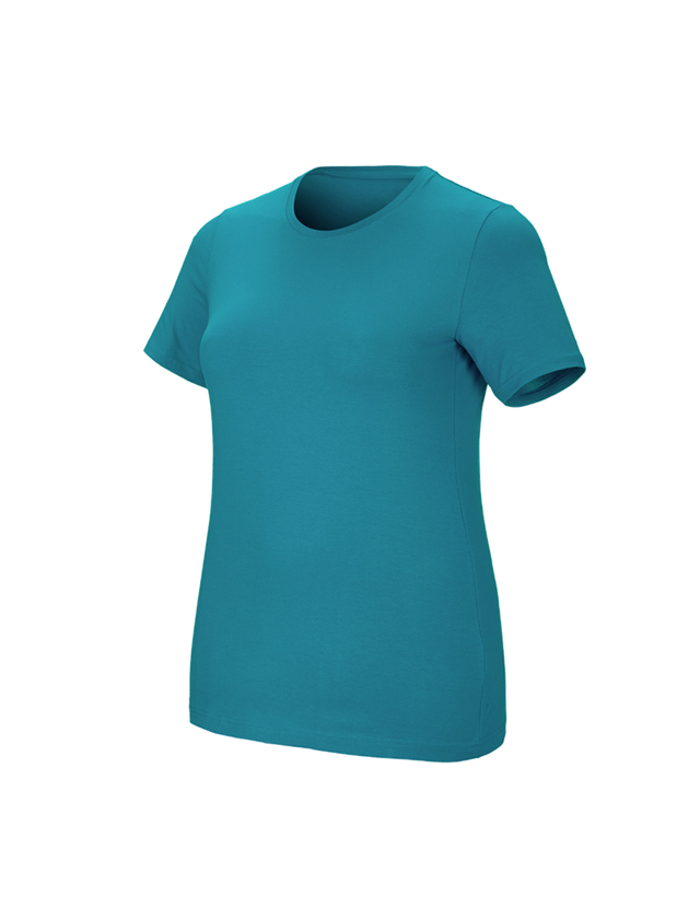 Trička | Svetry | Košile: e.s. Tričko cotton stretch, dámské, plus fit + oceán 1