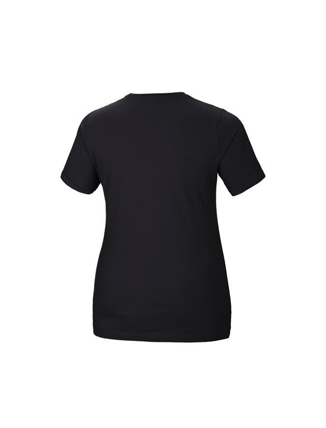 Trička | Svetry | Košile: e.s. Tričko cotton stretch, dámské, plus fit + černá 2
