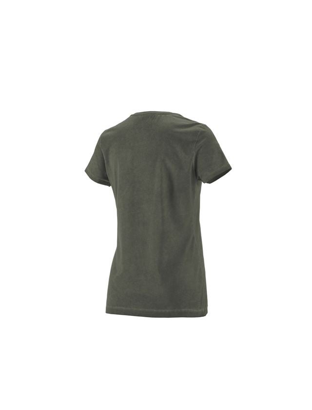 Trička | Svetry | Košile: e.s. Tričko vintage cotton stretch, dámská + maskovací zelená vintage 4