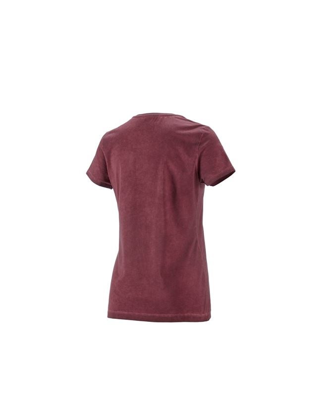 Trička | Svetry | Košile: e.s. Tričko vintage cotton stretch, dámská + rubínově červená vintage 1