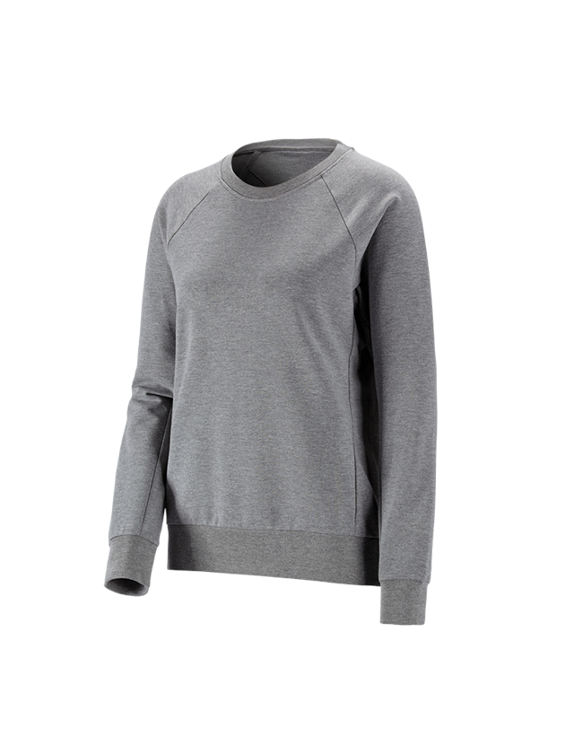 Trička | Svetry | Košile: e.s. Mikina cotton stretch, dámská + šedý melír