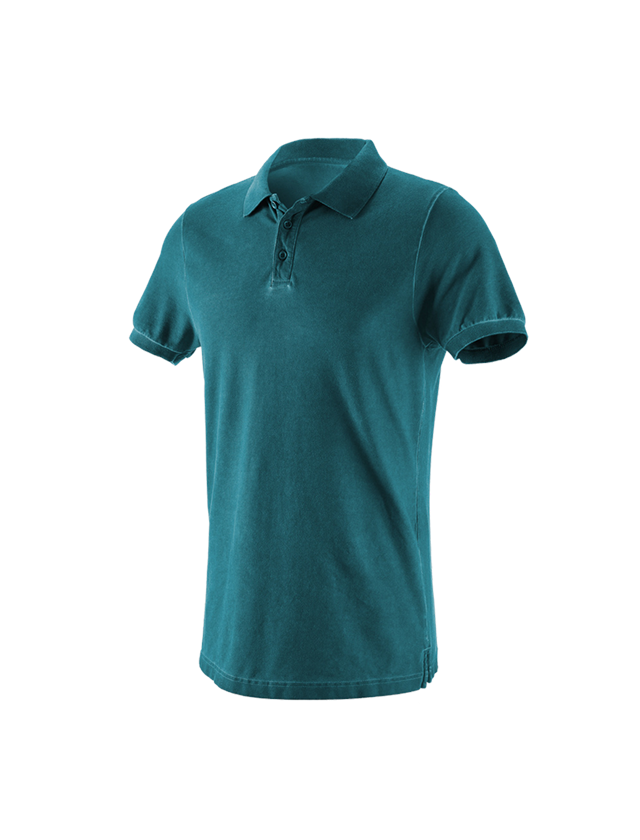 Trička, svetry & košile: e.s. Polo-Tričko vintage cotton stretch + tmavě kyanová vintage 2