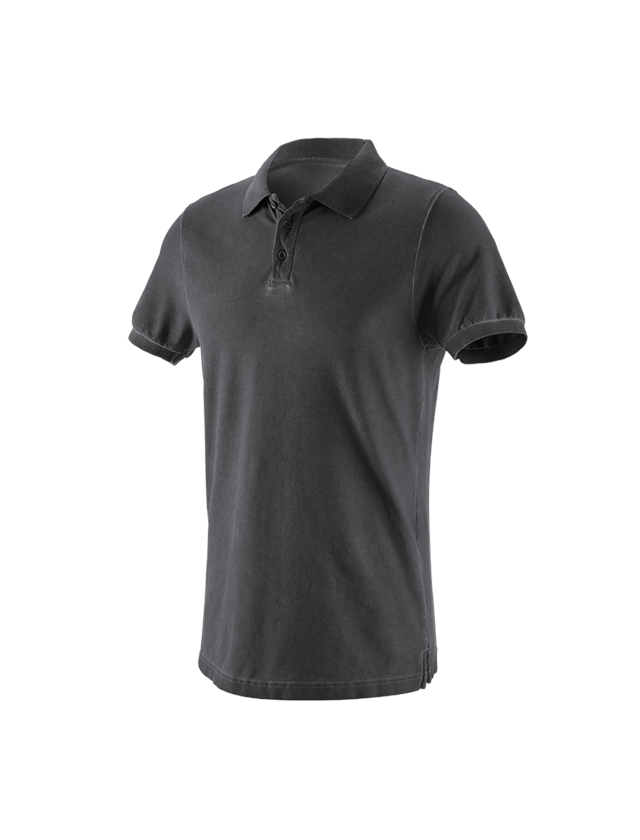 Trička, svetry & košile: e.s. Polo-Tričko vintage cotton stretch + oxidově černá vintage 2