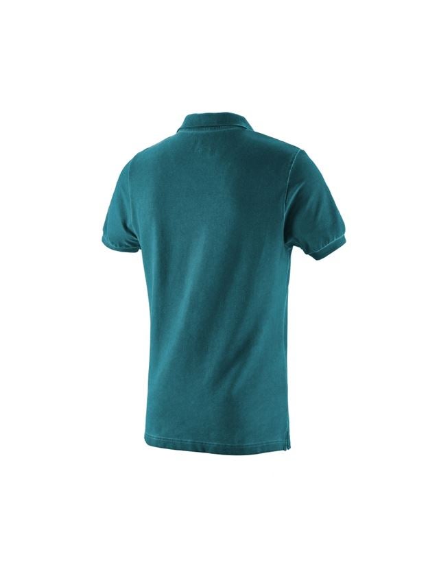 Trička, svetry & košile: e.s. Polo-Tričko vintage cotton stretch + tmavě kyanová vintage 3