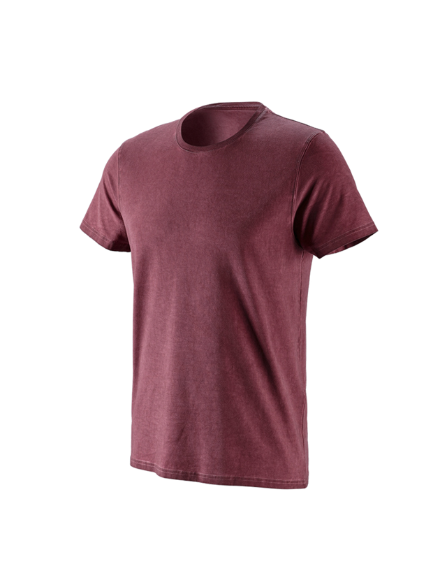 Trička, svetry & košile: e.s. Tričko vintage cotton stretch + rubínově červená vintage