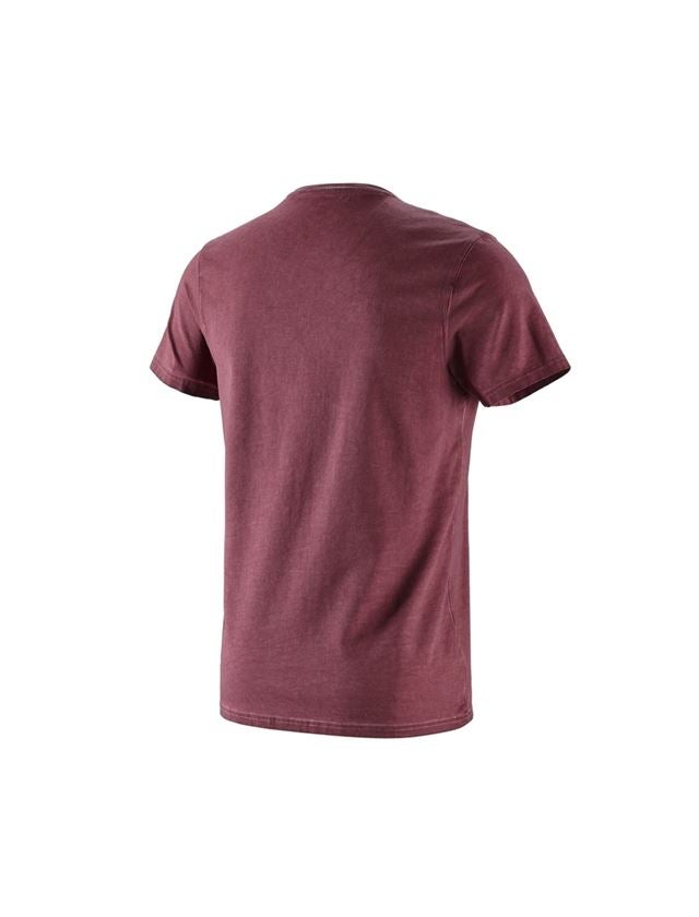 Trička, svetry & košile: e.s. Tričko vintage cotton stretch + rubínově červená vintage 1